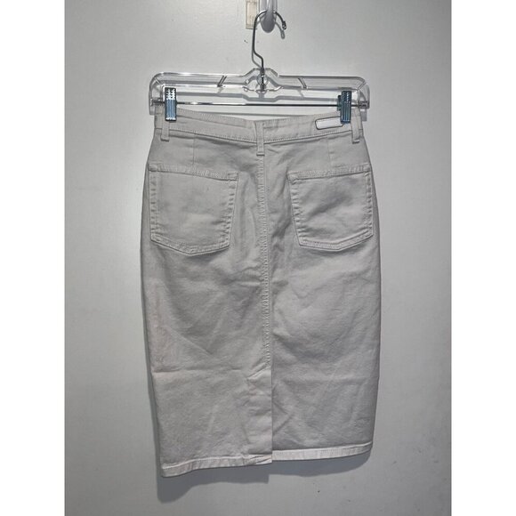Boden White Denim Pencil Pockets & Button Closure Women's Skirt Size 4 - Picture 5 of 9